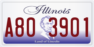 IL license plate A803901