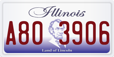 IL license plate A803906