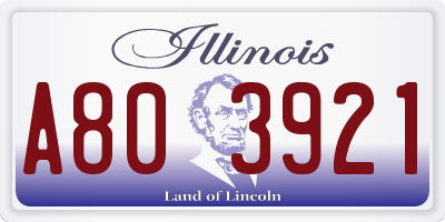 IL license plate A803921