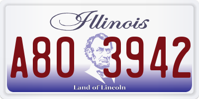 IL license plate A803942