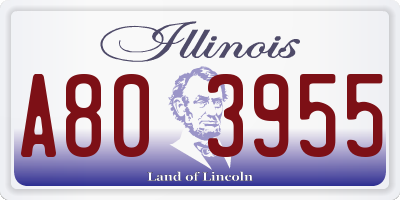 IL license plate A803955