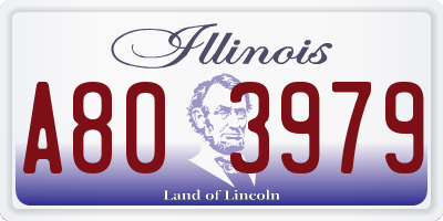 IL license plate A803979