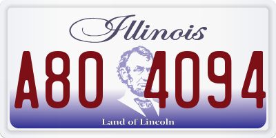 IL license plate A804094