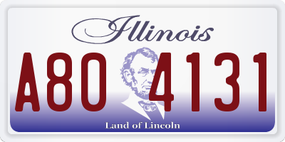 IL license plate A804131