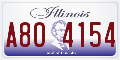 IL license plate A804154