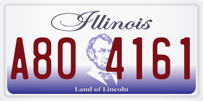 IL license plate A804161