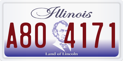 IL license plate A804171
