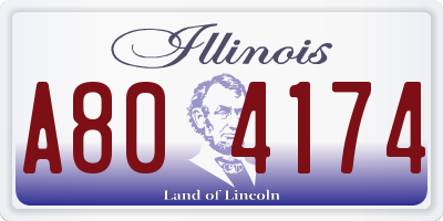 IL license plate A804174