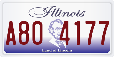 IL license plate A804177
