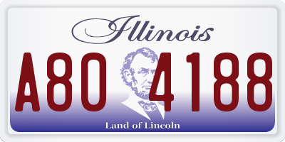 IL license plate A804188