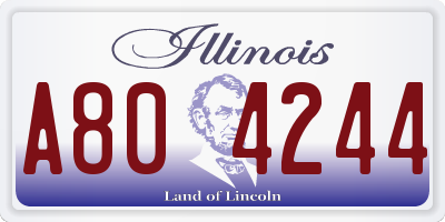IL license plate A804244