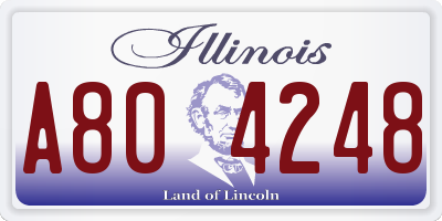 IL license plate A804248
