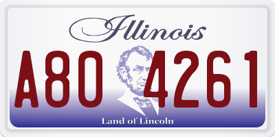 IL license plate A804261