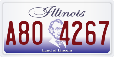 IL license plate A804267