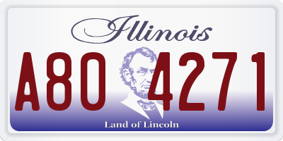 IL license plate A804271