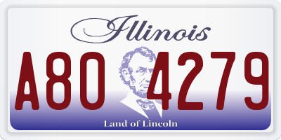 IL license plate A804279