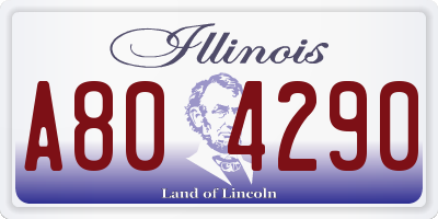 IL license plate A804290