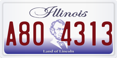IL license plate A804313