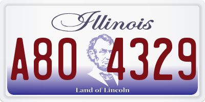 IL license plate A804329