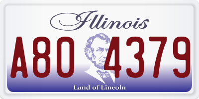 IL license plate A804379