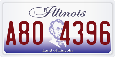 IL license plate A804396