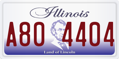 IL license plate A804404