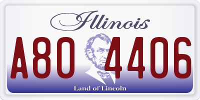 IL license plate A804406