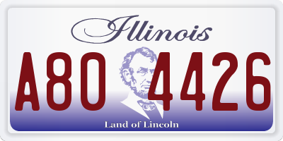 IL license plate A804426