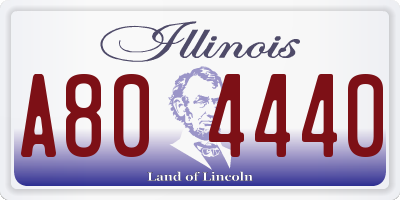 IL license plate A804440