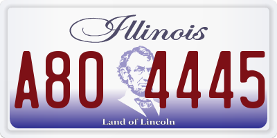 IL license plate A804445
