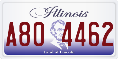 IL license plate A804462