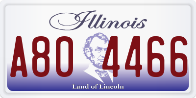 IL license plate A804466