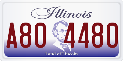 IL license plate A804480
