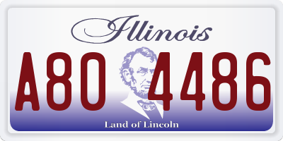 IL license plate A804486