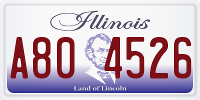 IL license plate A804526