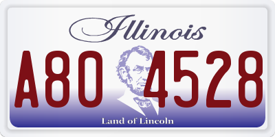 IL license plate A804528