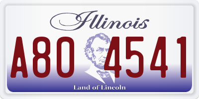 IL license plate A804541