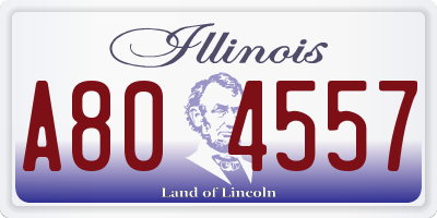 IL license plate A804557