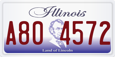 IL license plate A804572