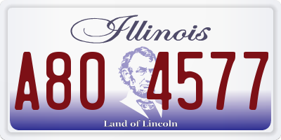 IL license plate A804577