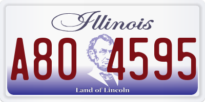 IL license plate A804595