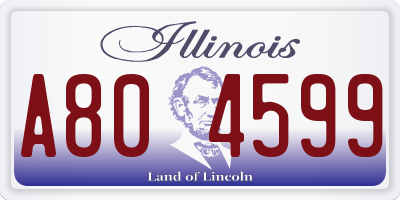 IL license plate A804599
