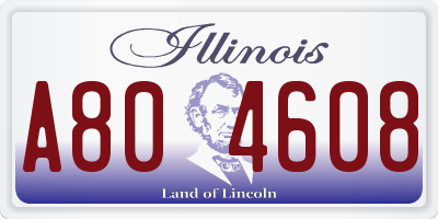IL license plate A804608