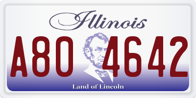 IL license plate A804642