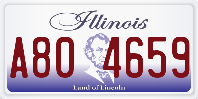 IL license plate A804659