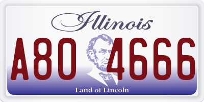 IL license plate A804666