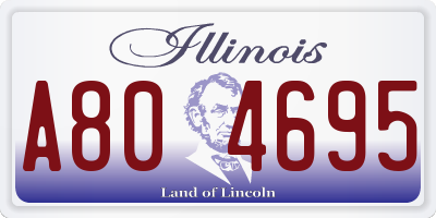 IL license plate A804695