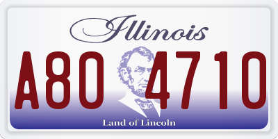 IL license plate A804710