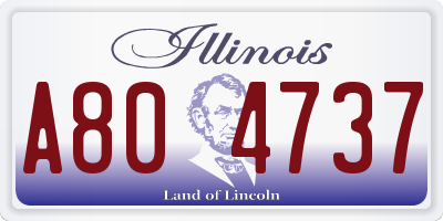 IL license plate A804737