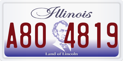 IL license plate A804819